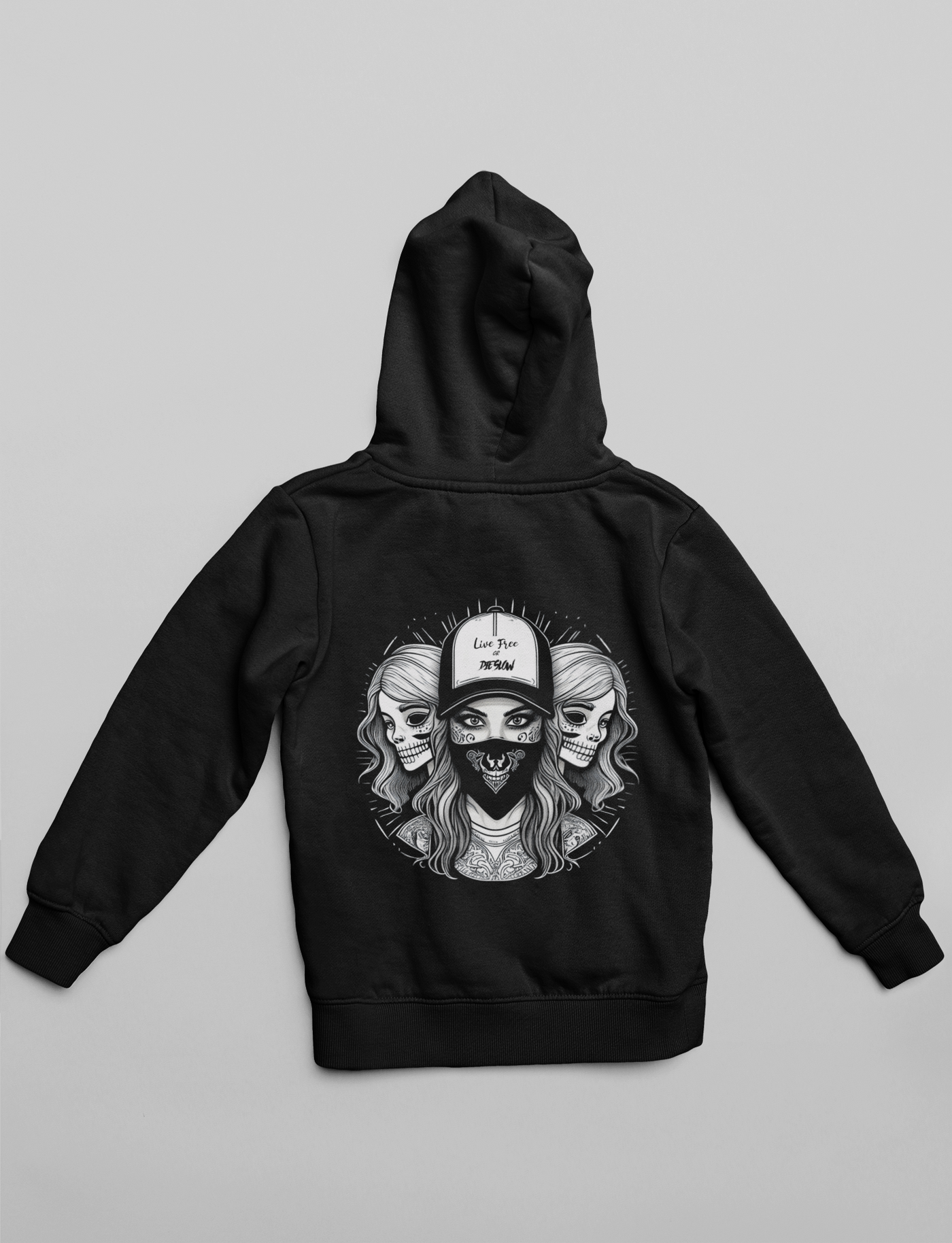 LIVE FREE or DIE SLOW ( Zip Hoodie)